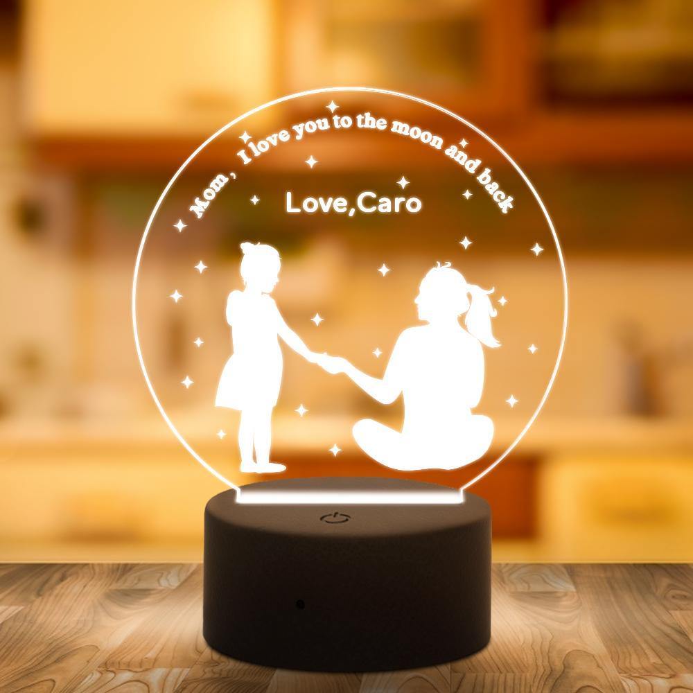 Custom 3D Night Light Acrylic Mother's Day Gifts
