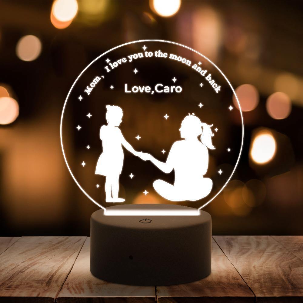 Custom 3D Night Light Acrylic Mother's Day Gifts