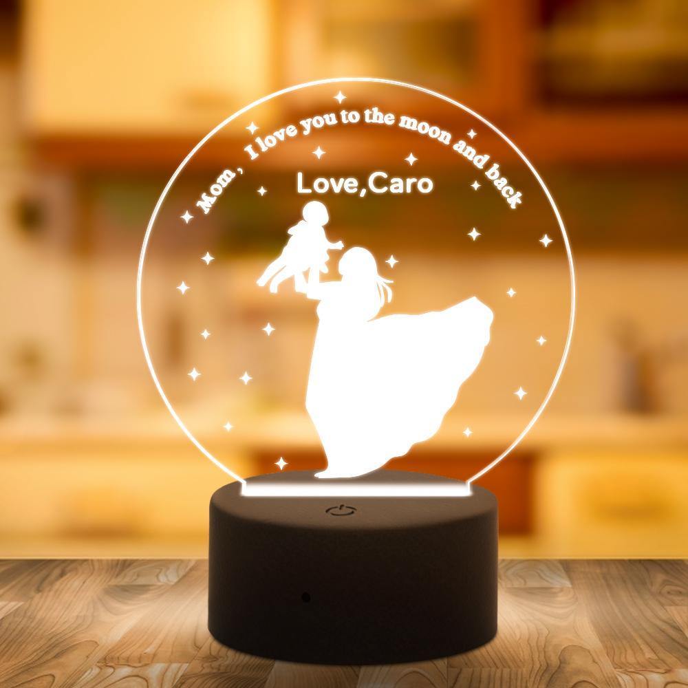 Custom 3D Night Light Acrylic Mother's Day Gifts