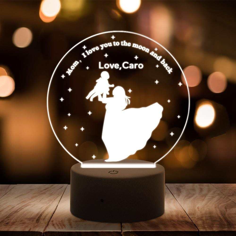 Personalized Night Light 3D Night Light Acrylic Gifts For Mom