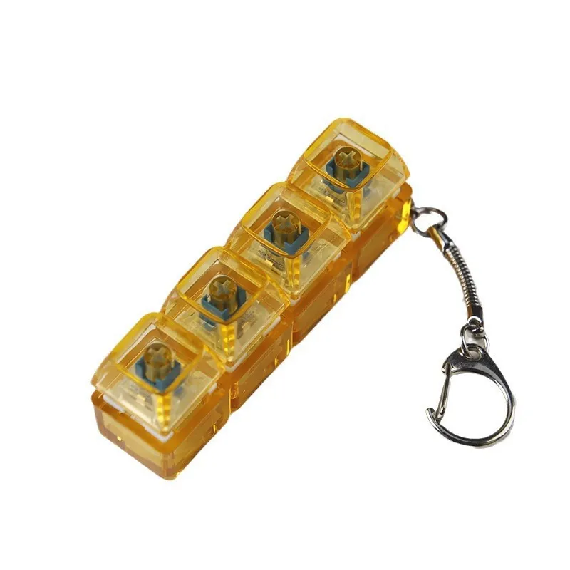 PC Fully Transparent Clicky Switch Tester Keychains– Clear Stress-Relief Press Toy with Crisp Sound