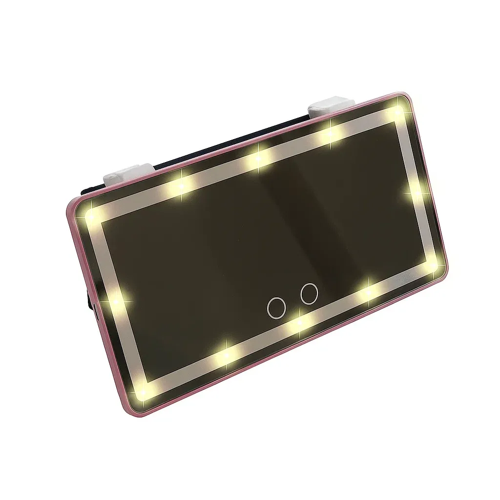 LED Vanity Mirror for Car Visor – Dimmable Lighted Makeup Mirror