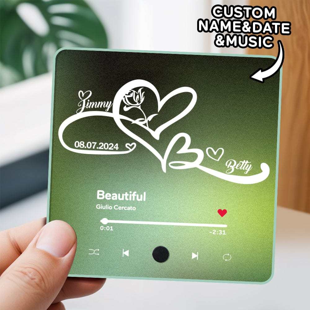 Customized Album Fridge Magnet Personalized Music Fridge Magnet Can Play Songs Gifts