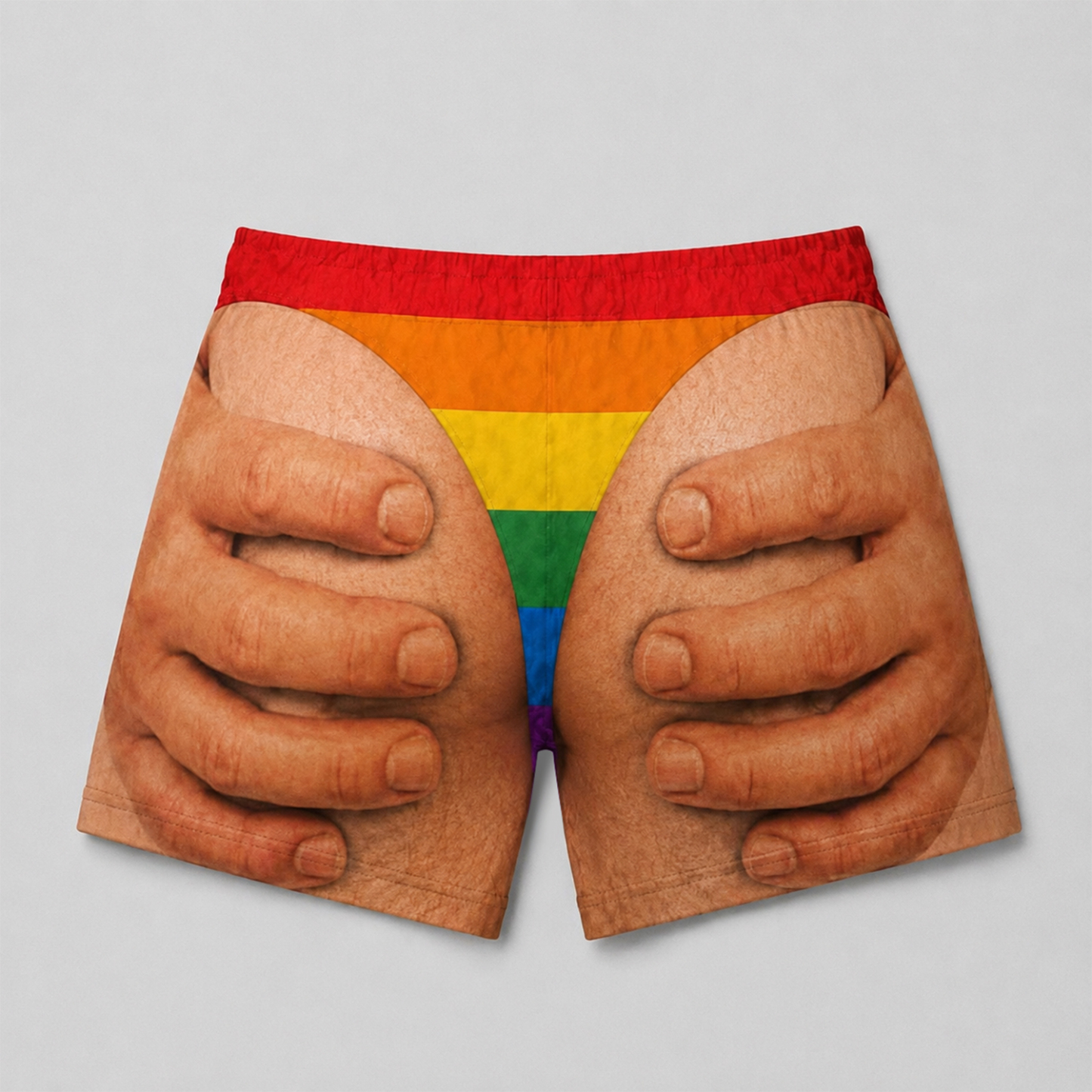 Funny 3D Printed Mens Swim Trunks Hilarious Optical Illusion Swim Shorts Beachwear for Men Novelty Board Shorts Gag Gift - CustWit