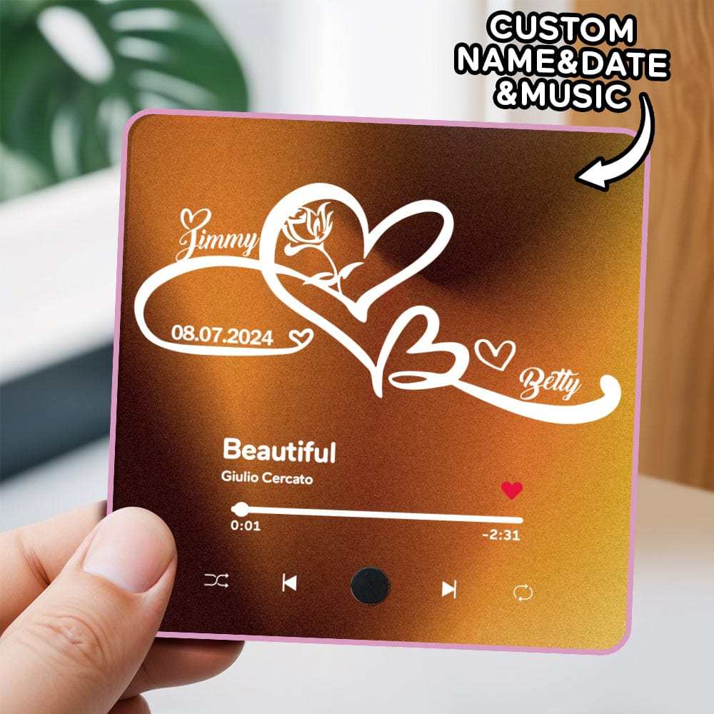 Customized Album Fridge Magnet Personalized Music Fridge Magnet Can Play Songs Gifts