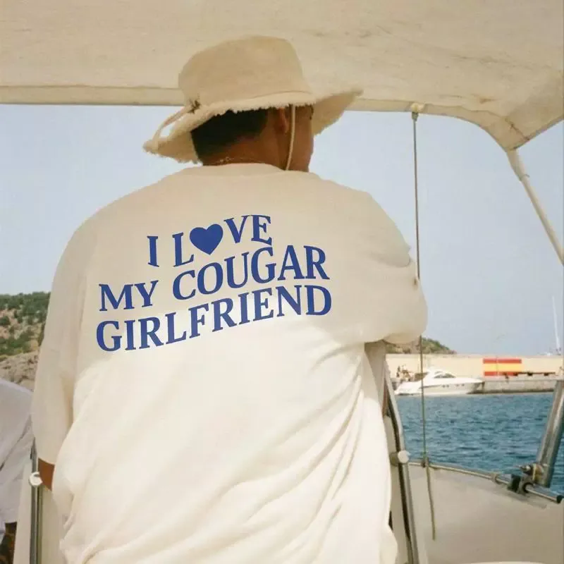 I Love My Cougar Girlfriend Shirt – Comfort Colors Funny Boyfriend Tee | Valentine’s & Christmas Gift