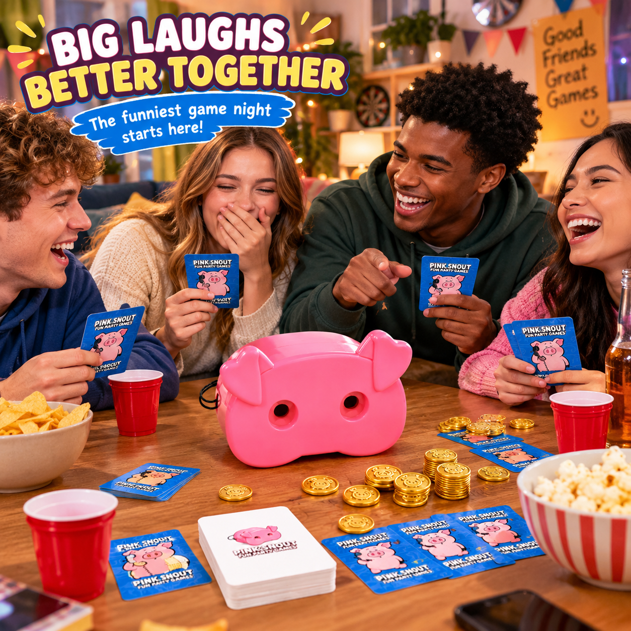 New version of Pig Nose for Funny Game,The Oinkcredible You Laugh You Lose Party Game,Snort Funny - Award-Winning Laugh-You-Lose Fnny Game