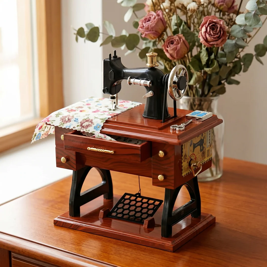 Vintage Music Box Collection, Retro Mechanical-Inspired Keepsake with Timeless Charm, Nostalgic Decor and Unique Gift for Collectors
