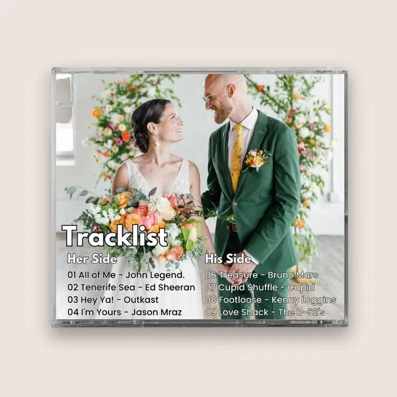 Custom CD & Jewel Case 5/16 Songs Custom CD Mixtape | Personalized Custom CD Album, Valentines, Anniversary Wedding Gift