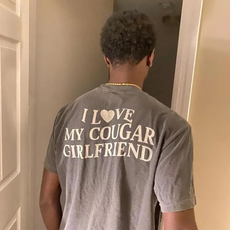 I Love My Cougar Girlfriend Shirt – Comfort Colors Funny Boyfriend Tee | Valentine’s & Christmas Gift