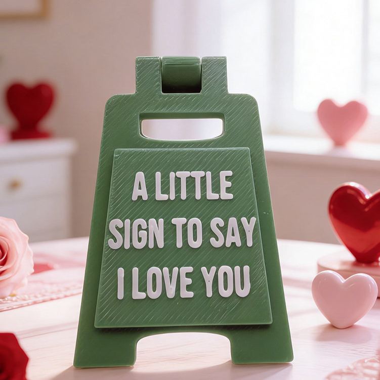 Personalized Girlfriend A Little Sign To Say I Love You Mini Love Sign Custom Multiple Colors 3D Printed A-frame Sign Valentine's Day Gift for Her - CustWit