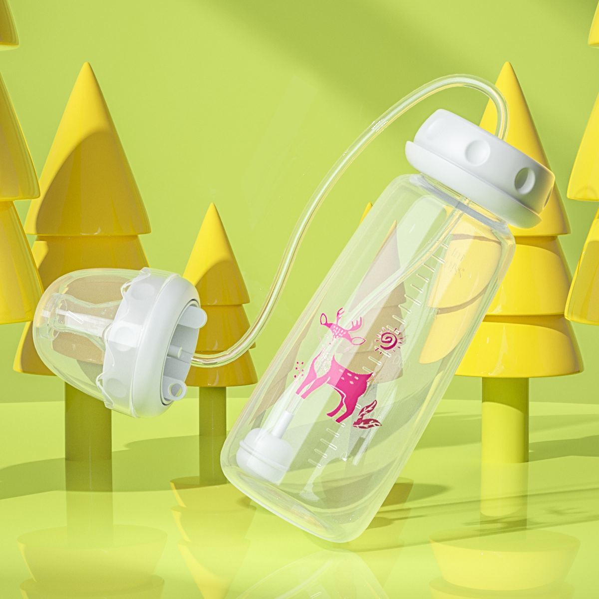 240ml Hands-Free Baby Bottle with Standard Neck – Self-Feeding Infant Milk Bottle for Newborns & Toddlers