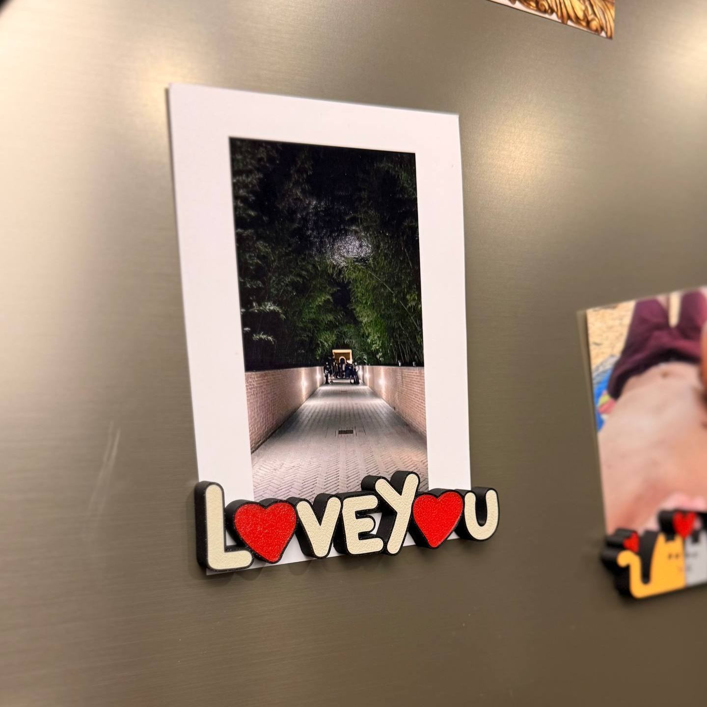 Personalized Text Photo Clip Custom Name Fridge Magnet for Couples on Anniversary - CustWit