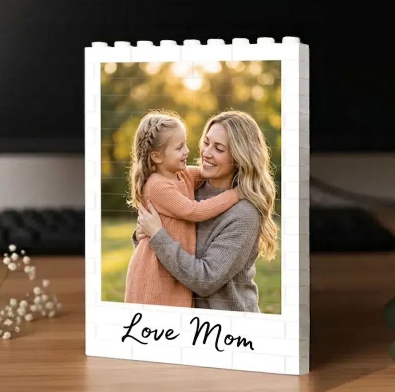 Custom Double Side Print Building Blocks for Mom Mama Puzzle Gift Mother’s Day Gift Mom Birthday Gift Photo Building Brick Mother's Day Keepsake