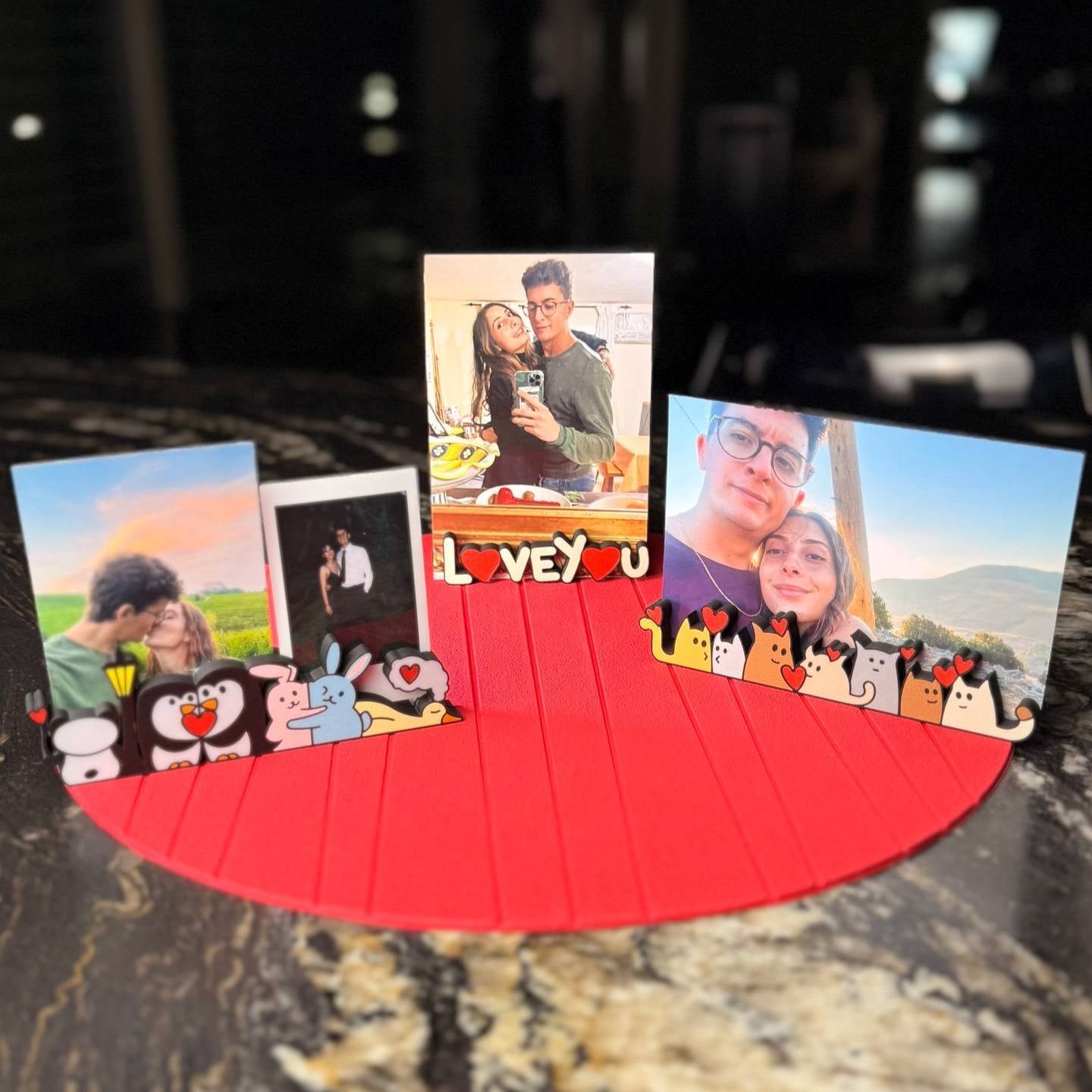 Fridge Photo Sticker Photo Frame Photo Clip Fridge Magnet Desk Decor Gift for Couples - CustWit