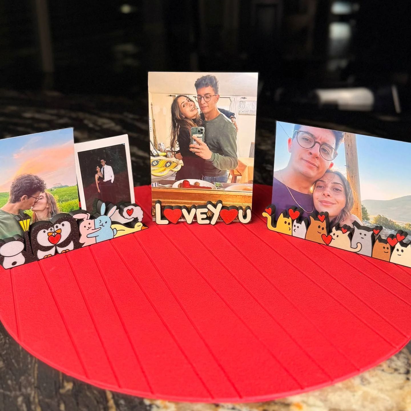 Fridge Photo Sticker Photo Frame Photo Clip Fridge Magnet Desk Decor Gift for Couples - CustWit