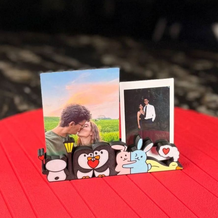 Fridge Photo Sticker Photo Frame Photo Clip Fridge Magnet Desk Decor Gift for Couples - CustWit