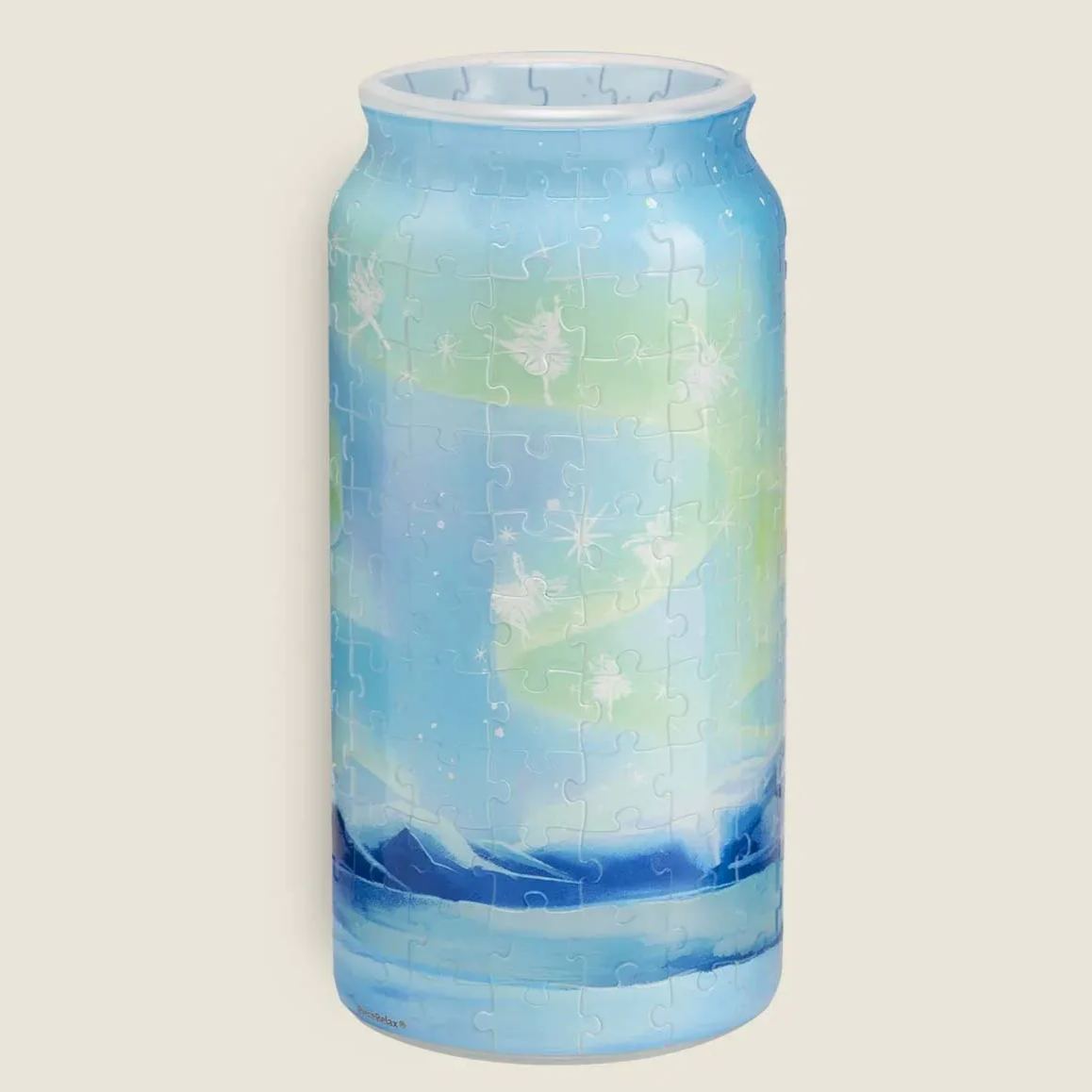 3D Jigsaw Puzzle Vase with Lid  Cylindrical Plastic Puzzle Jar Interlocking Piece Technology Water-Resistant Glue-Free Collectible Desktop Storage Box