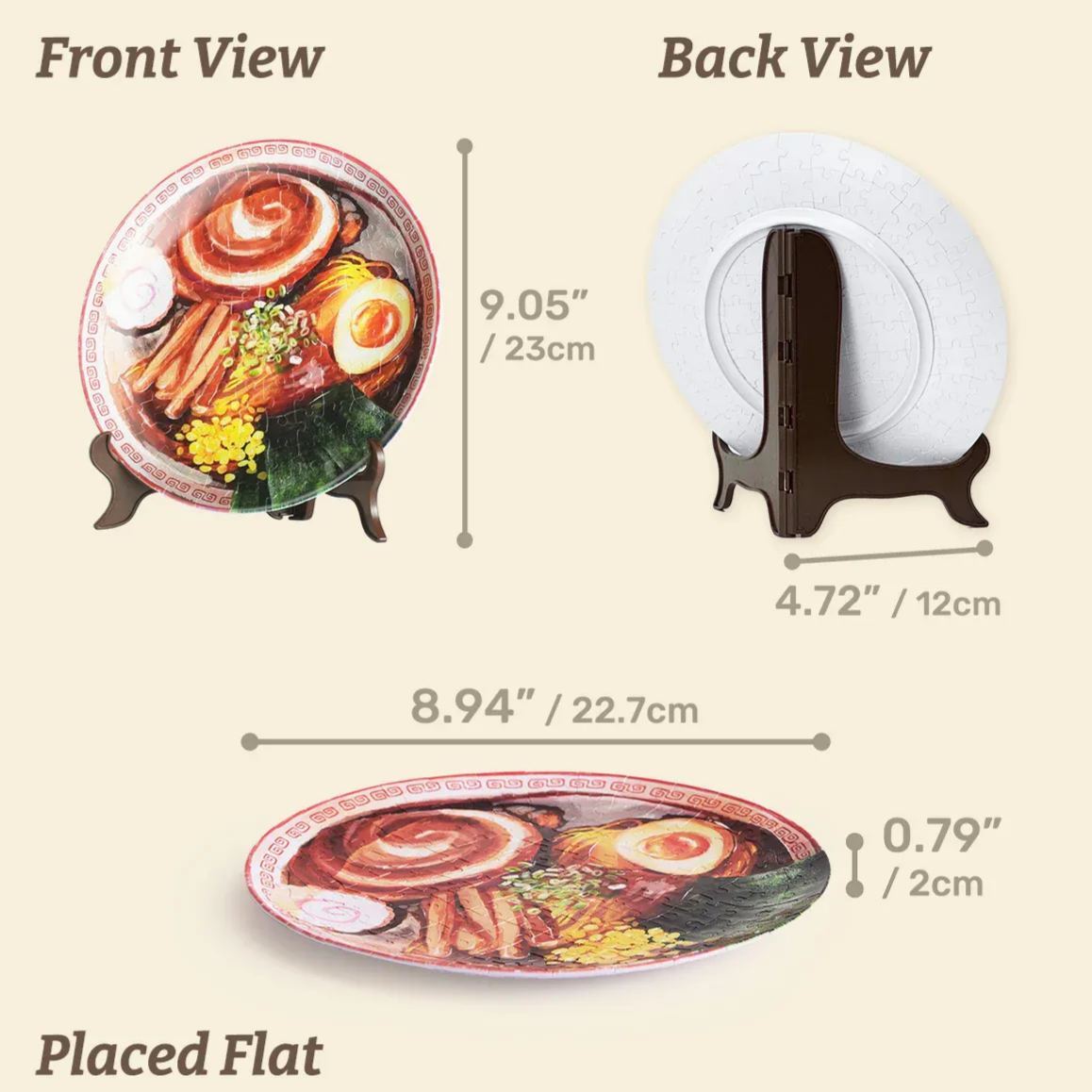 Personalized Photo 3D Puzzle Decorative Plate Custom Picture Round Display Ornament Interlocking Technology