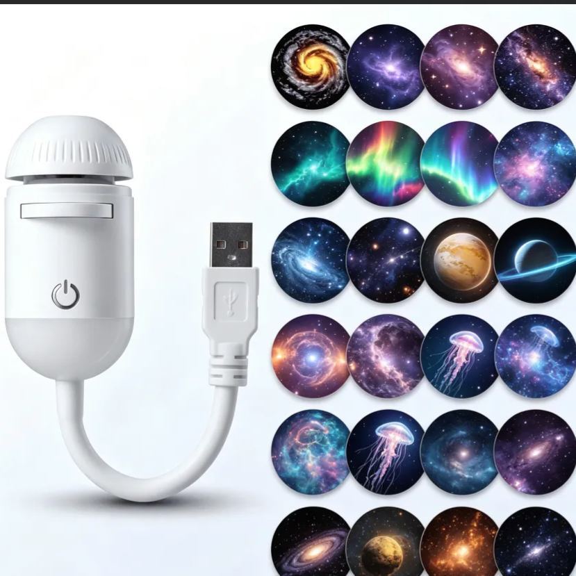 Dreamy Star Projector Night Light, USB Galaxy Ambient Lamp. Romantic Decor For Adults, Bring Security To Kids & Inspire Space Curiosity