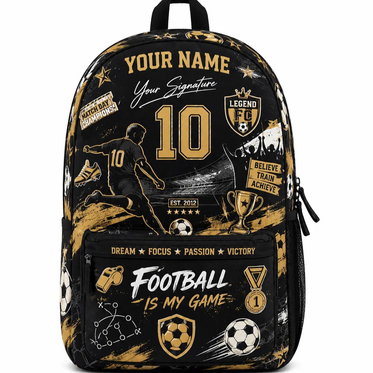 Custom Soccer Backpack: Personalized Sports Fan School Bag