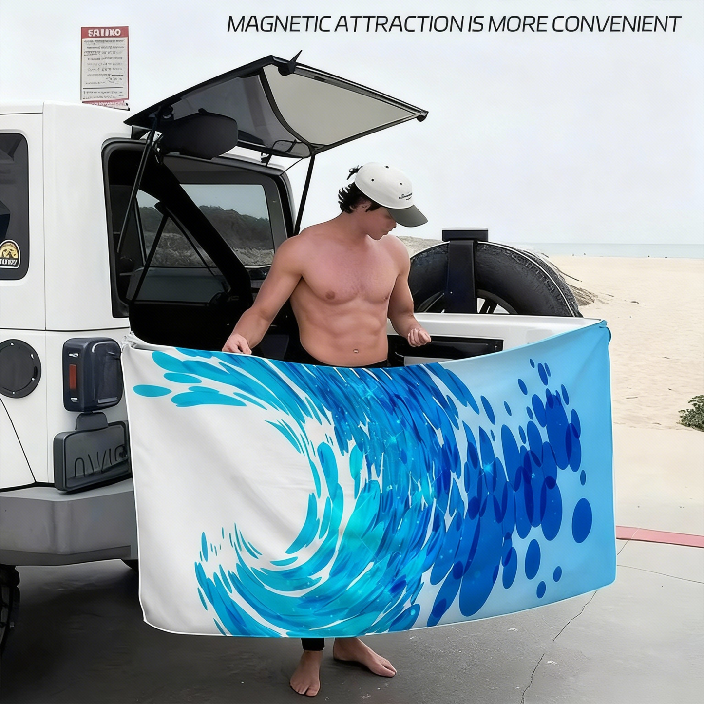Magnetic Beach Towel with Hawaiian Design – Sand-Free & Quick-Dry - MyHawaiianShirts
