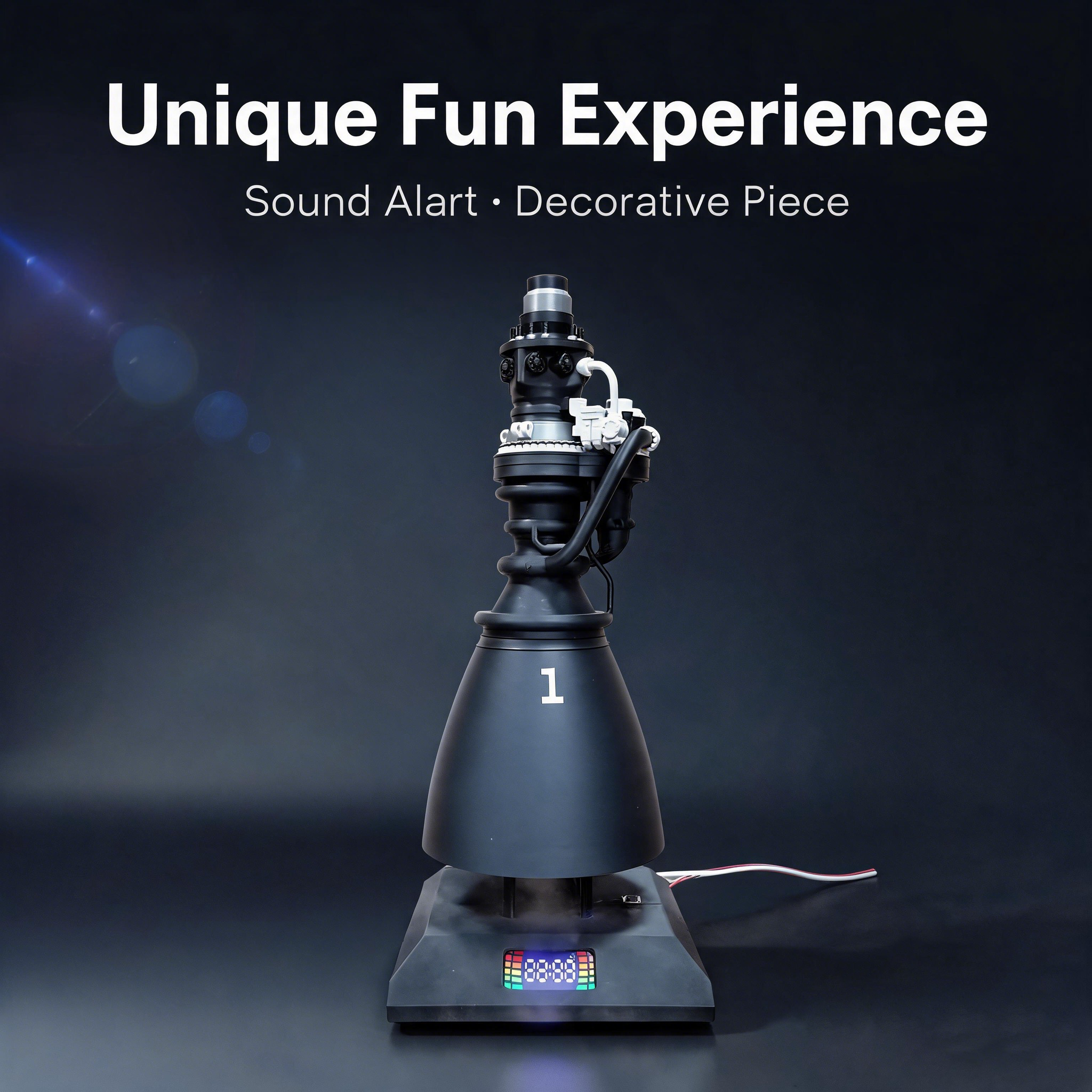 Rocket Launch Alarm Clock – Countdown Sound & Smoke Launch Simulation Desk Clock