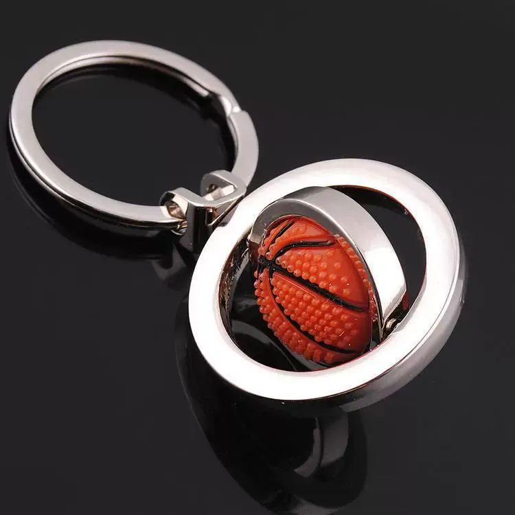 Custom Rotating Basketball Keychain, Custom Athlete's Initials Key Ring, Coach, Team, Graduation Keychain