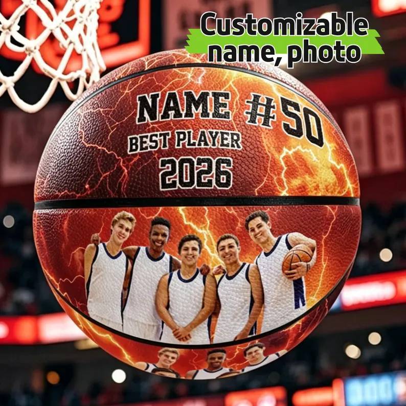 Custom Photo Basketball Eight-Panel Printed Ball for Indoor and Outdoor Play