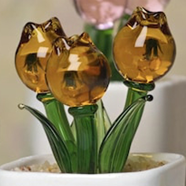 Custom Tulip Glass Flower Pot With Text, Gift for Mum, Mom, Mother, Happy Mother's Day