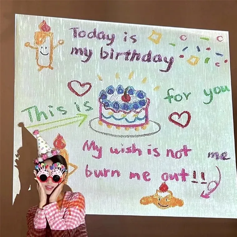 Custom Text Atmosphere Projector Film Slides Card