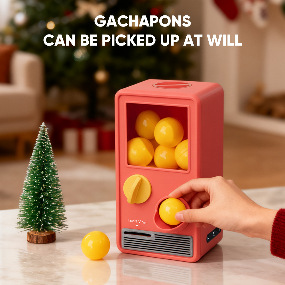 (Pre-Sale, Ships on 25/10) Personalized Music and Photo Music Gachapon Machine Custom Song Mini Record Box Retro Christmas Gifts for Her