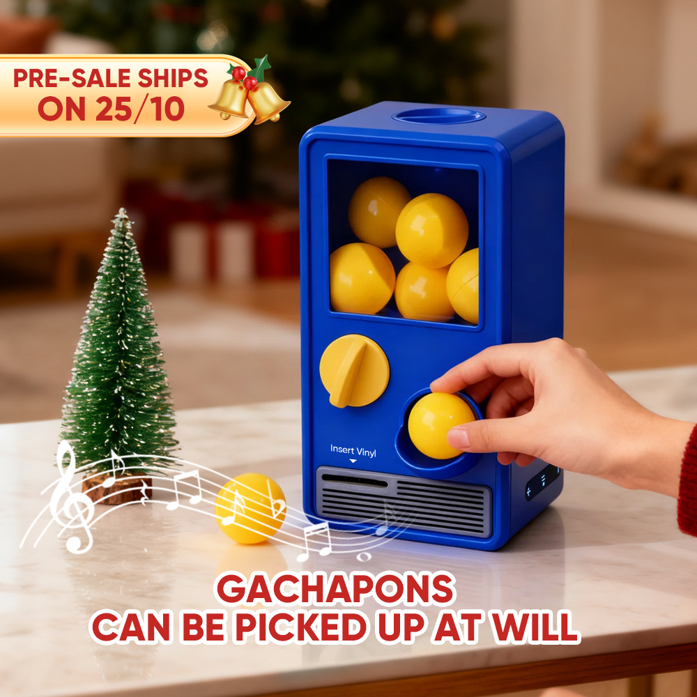 (Pre-Sale, Ships on 25/10) Personalized Music and Photo Music Gachapon Machine Custom Song Mini Record Box Retro Christmas Gifts for Her
