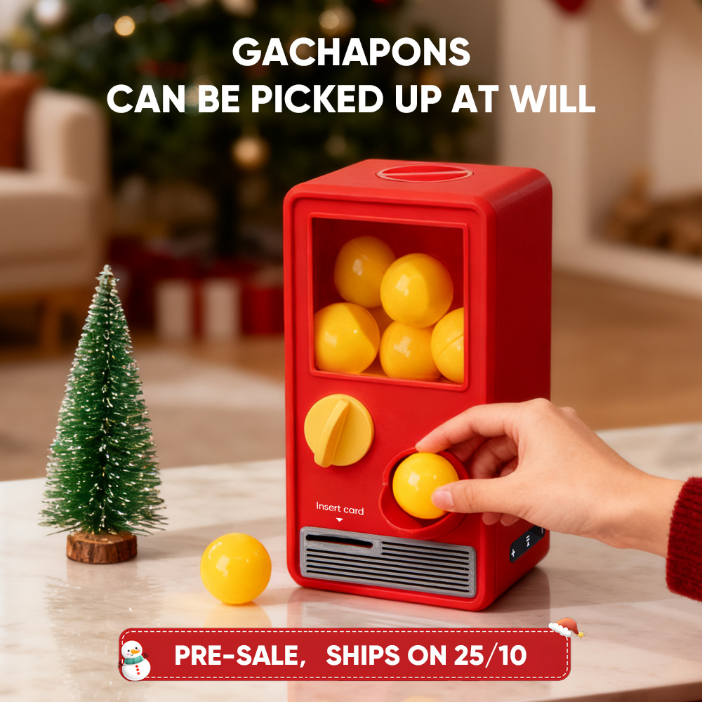 (Pre-Sale, Ships on 25/10) Personalized Music and Photo Music Gachapon Machine Custom Song Mini Record Box Retro Christmas Gifts for Her