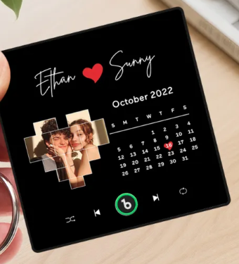 Personalized Photo Music Bluetooth Keychain Music Box Bag Charm That Plays Music Without Cell Phone Anniversary Gifts