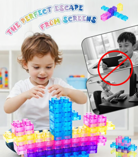 Jelly Building Blocks: 40-Piece Montessori Sensory Building Soft Toy Blocks