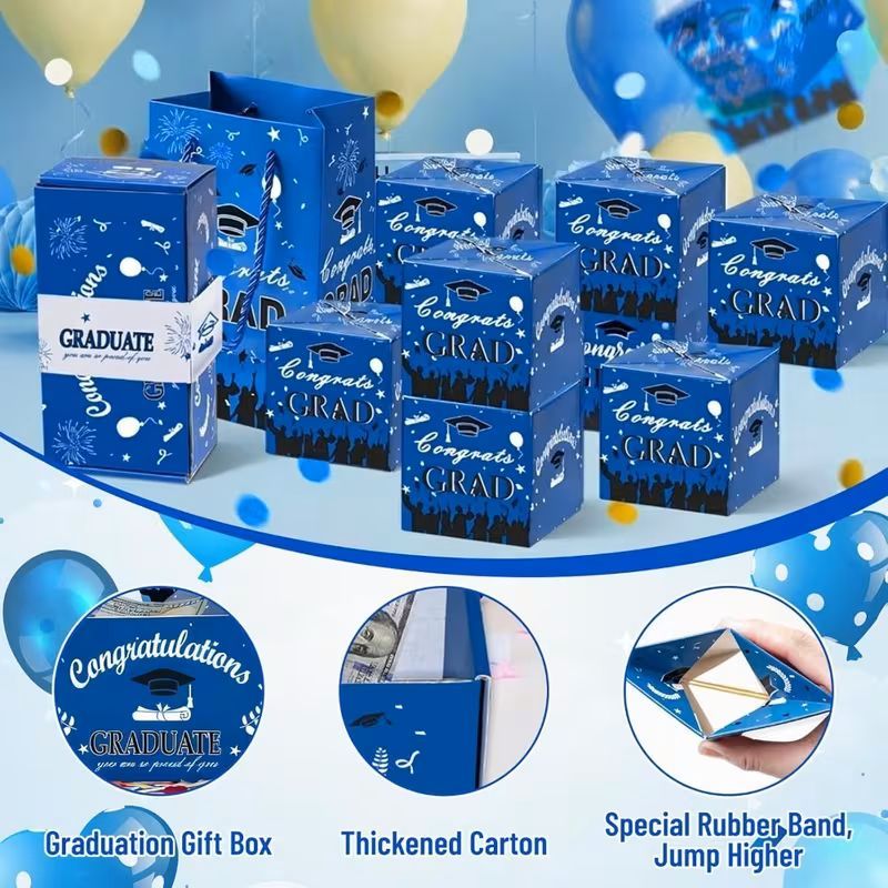 Graduation Explosion Gift Box Graduate Surprise Gift Boxes Exploding for Money Cash Holder for Congrats Grad Party