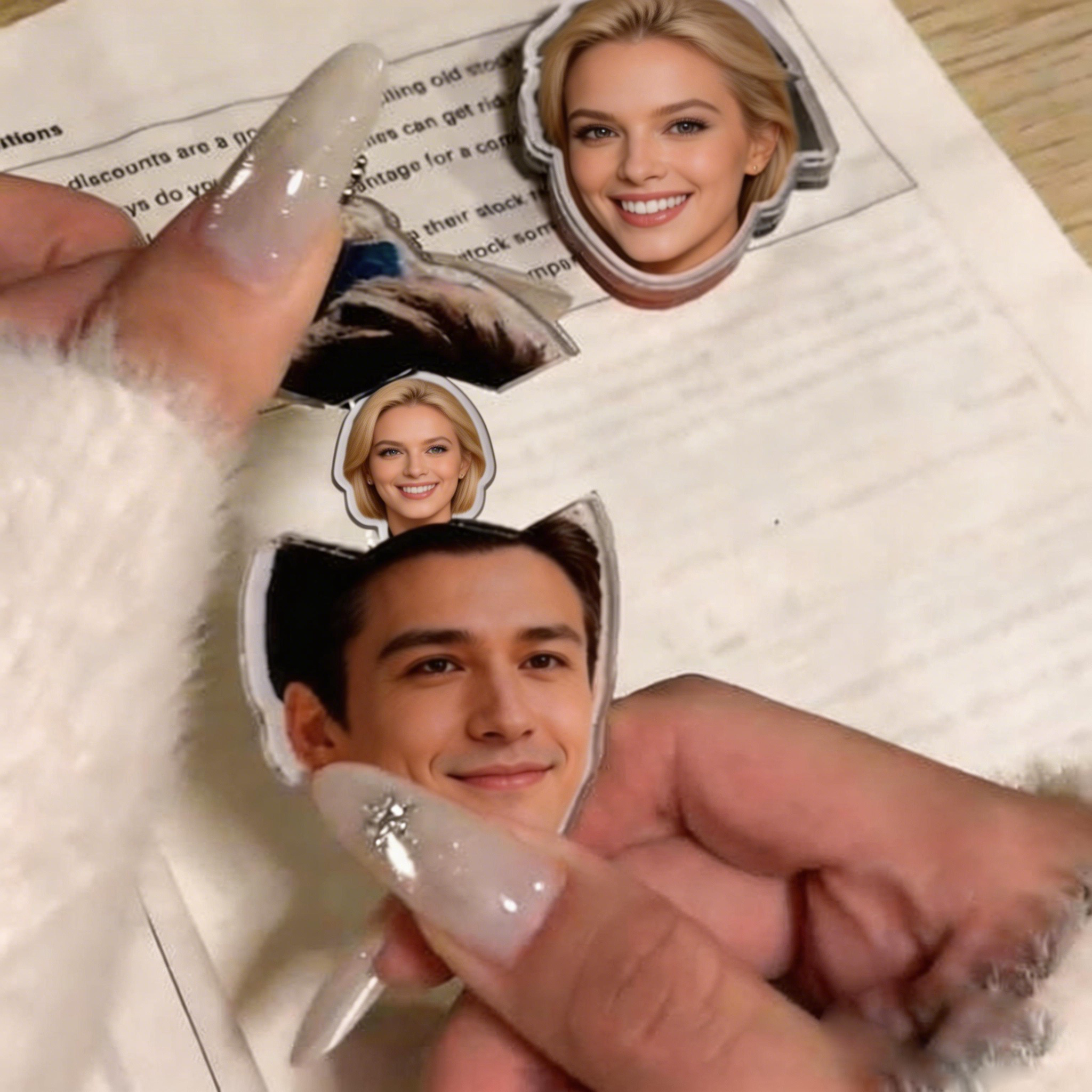 Custom Photo Pull-out Acrylic Photo Upload 2 Photos Gift For Her/Him