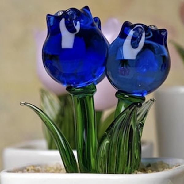 Custom Tulip Glass Flower Pot With Text, Gift for Mum, Mom, Mother, Happy Mother's Day