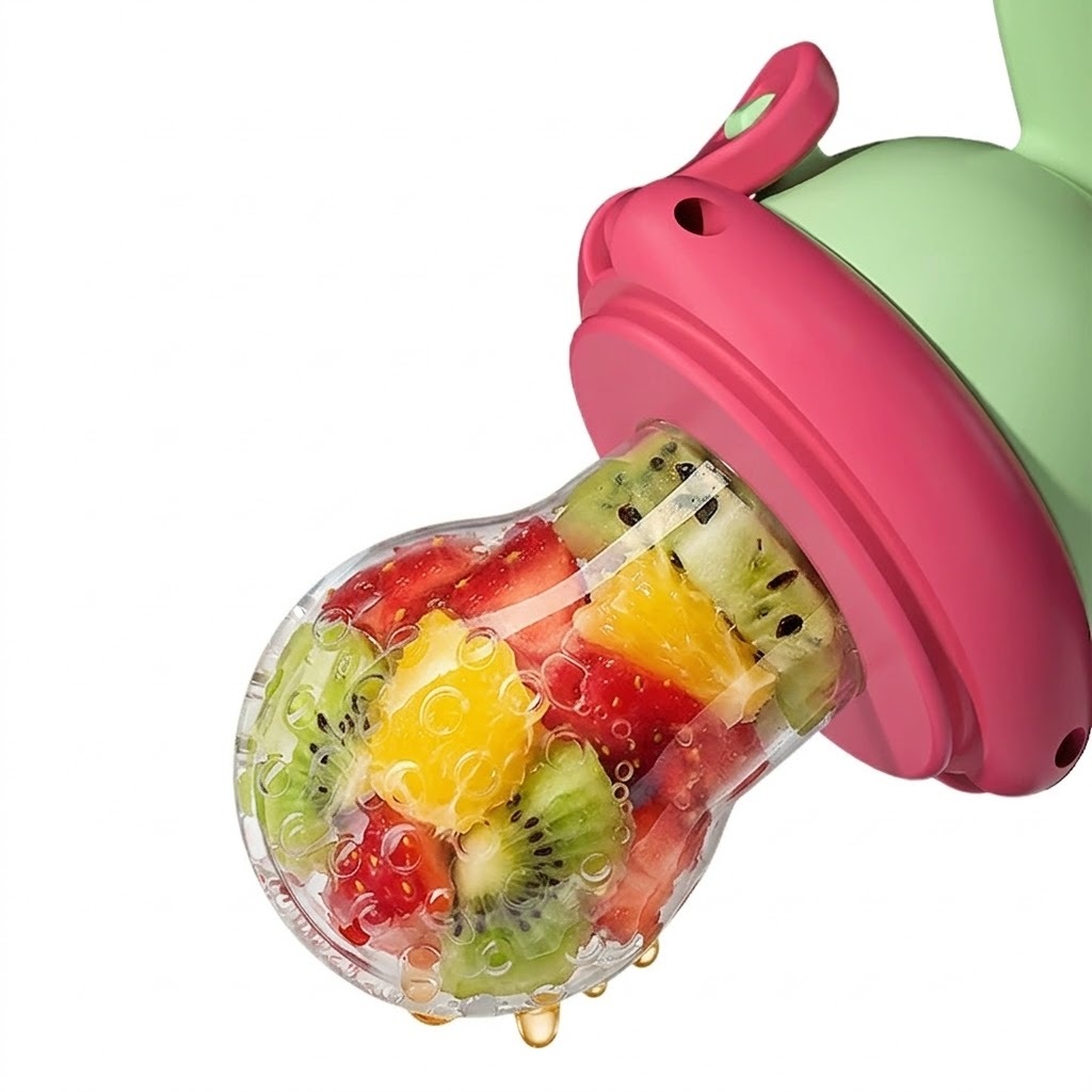 Baby Fruit Feeder Pacifier Silicone Teething Nibbler for Safe Fresh Food Feeding Gum Relief