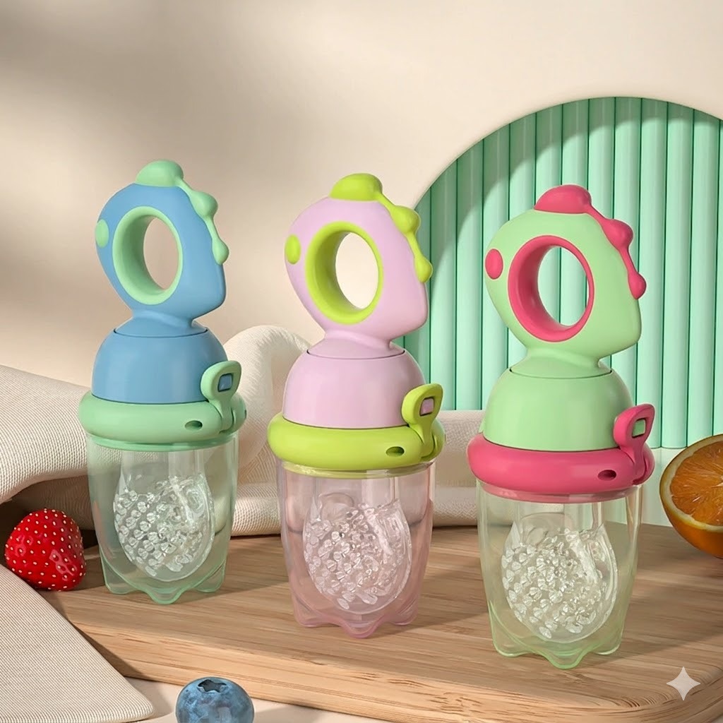 Baby Fruit Feeder Pacifier Silicone Teething Nibbler for Safe Fresh Food Feeding Gum Relief