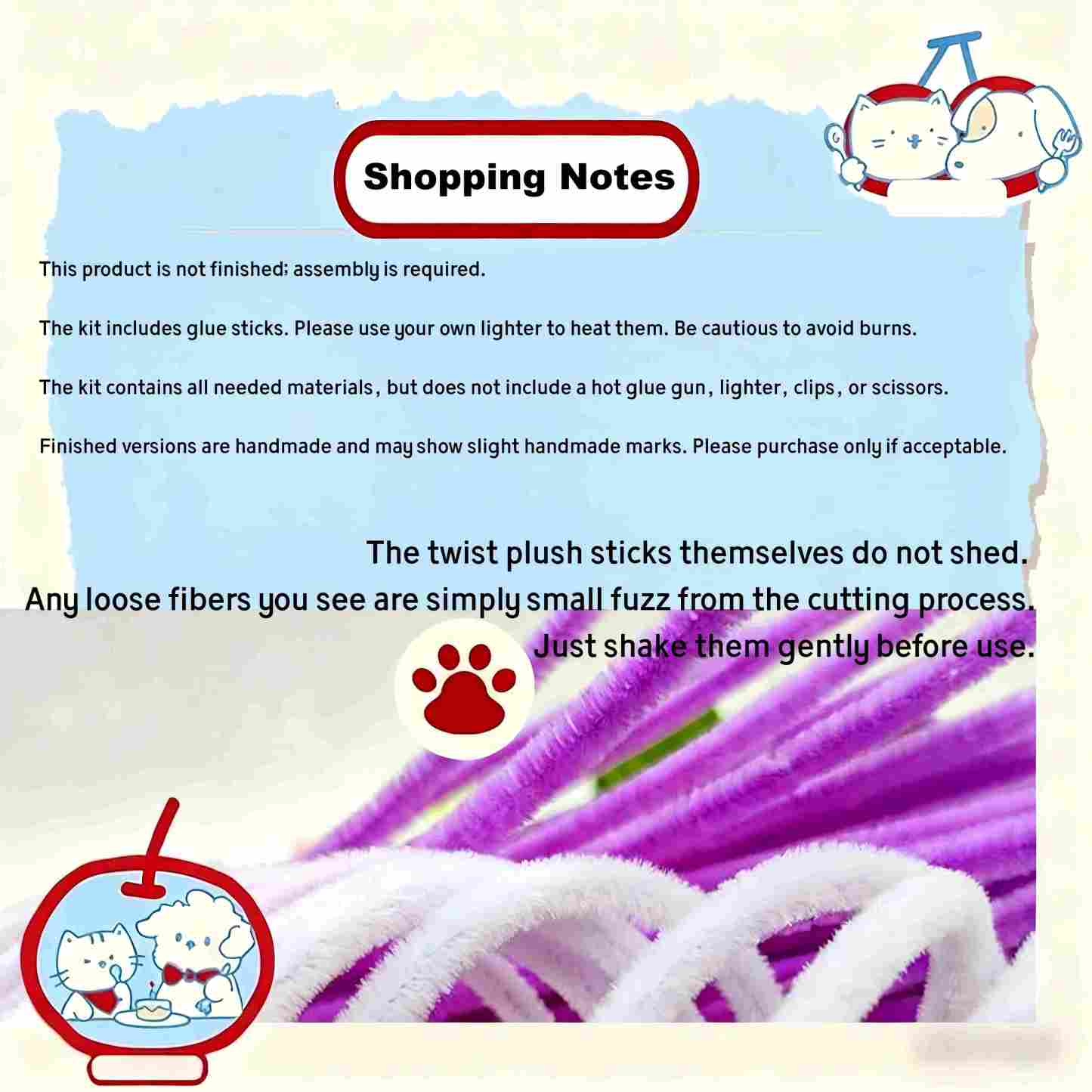 Twist Pipe Cleaner Colorful Flower Wreath Car Hanging DIY Kit