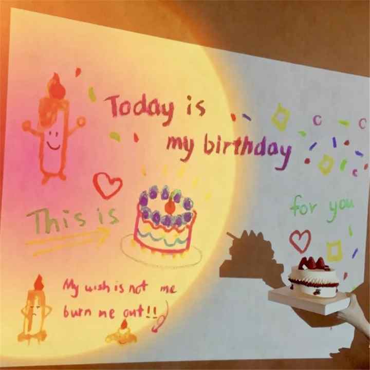 Custom Text Atmosphere Projector Film Slides Card