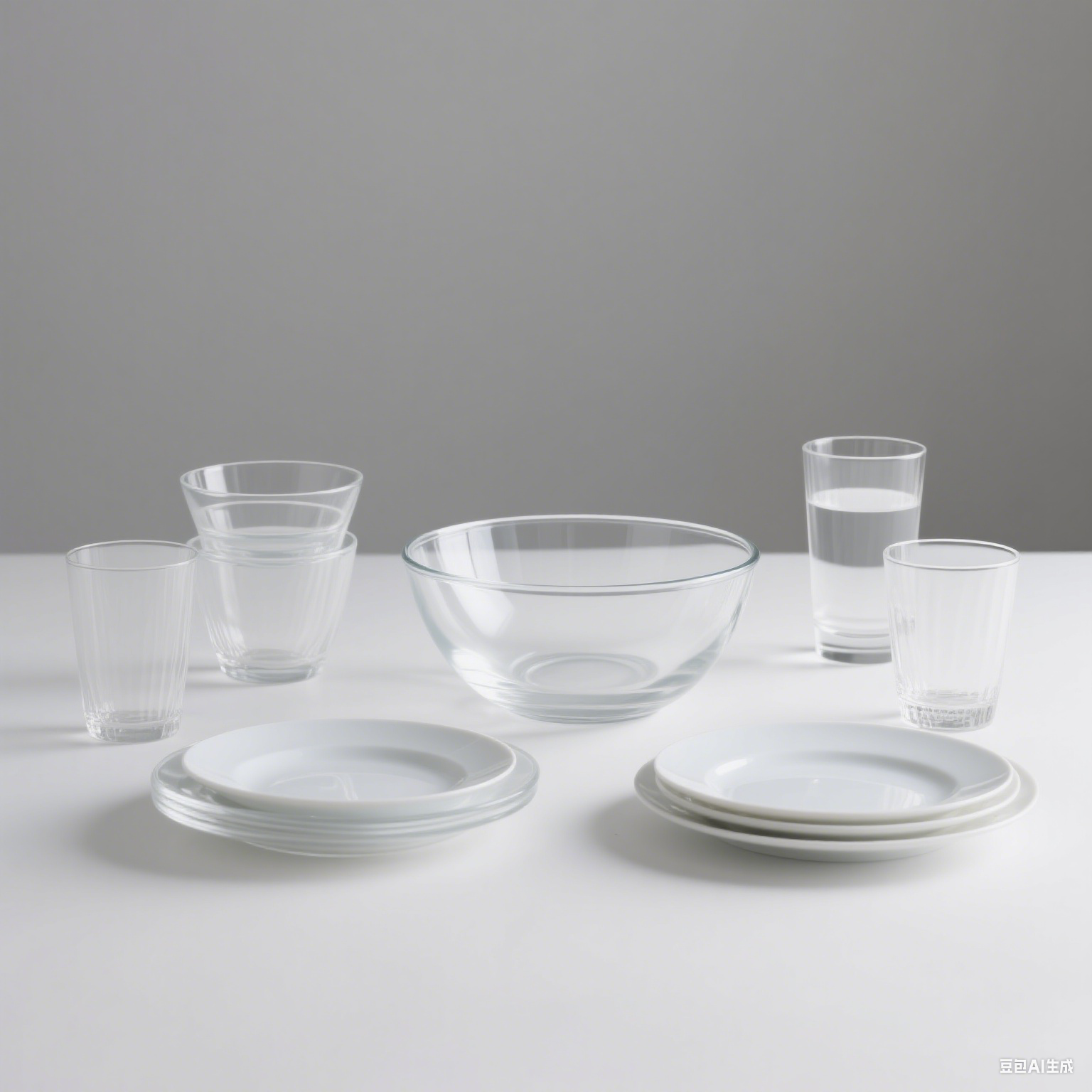 Glass dinnerware set