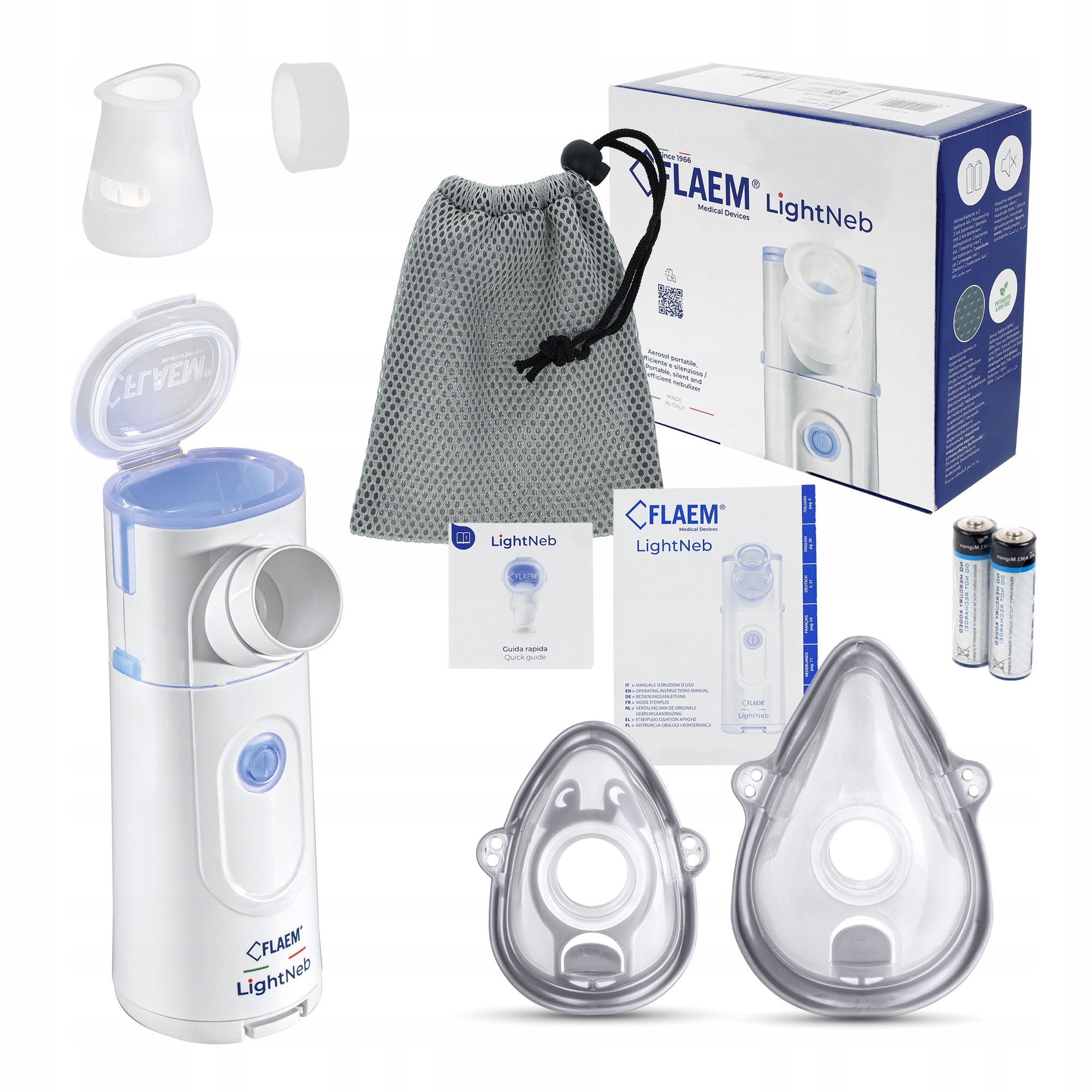 PŘENOSN&Yacute; MEMBR&Aacute;NOV&Yacute; INHAL&Aacute;TOR FLAME LIGHTNEB, NOČN&Iacute; REŽIM, TICH&Yacute;