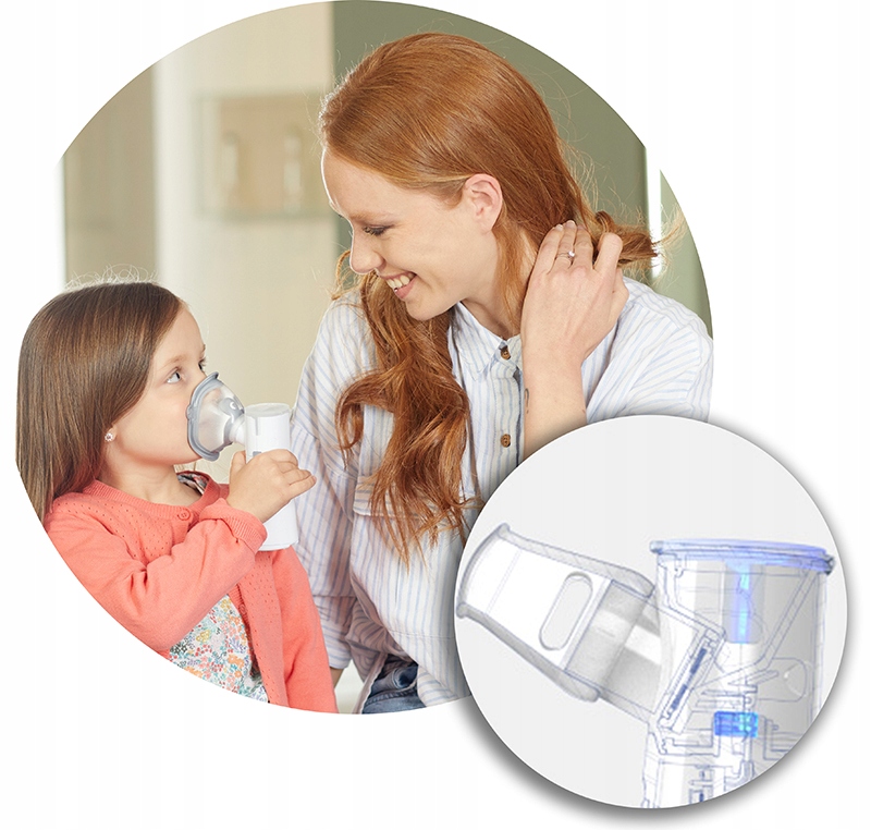 PŘENOSN&Yacute; MEMBR&Aacute;NOV&Yacute; INHAL&Aacute;TOR FLAME LIGHTNEB, NOČN&Iacute; REŽIM, TICH&Yacute; Sada obsahuje: dětskou masku, přepravn&iacute; ta&scaron;ku