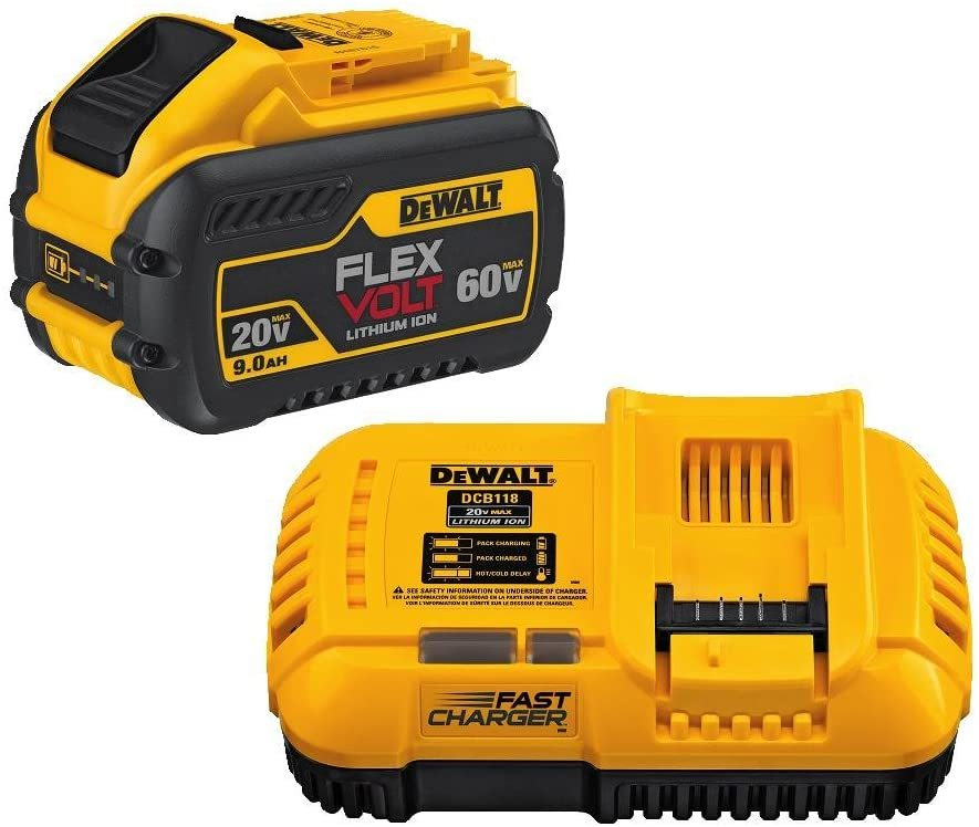 AKUMULATOR LITOWY DEWALT 60V MAX FLEXVOLT Z ŁADOWARKĄ, 9 AH (DCB118X1)