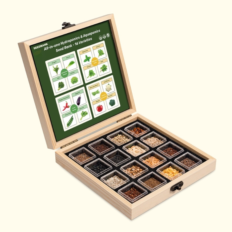 Seedbank All-in-One Hydroponics & Aquaponics Seed Bank - 16 Organic Seed Varieties