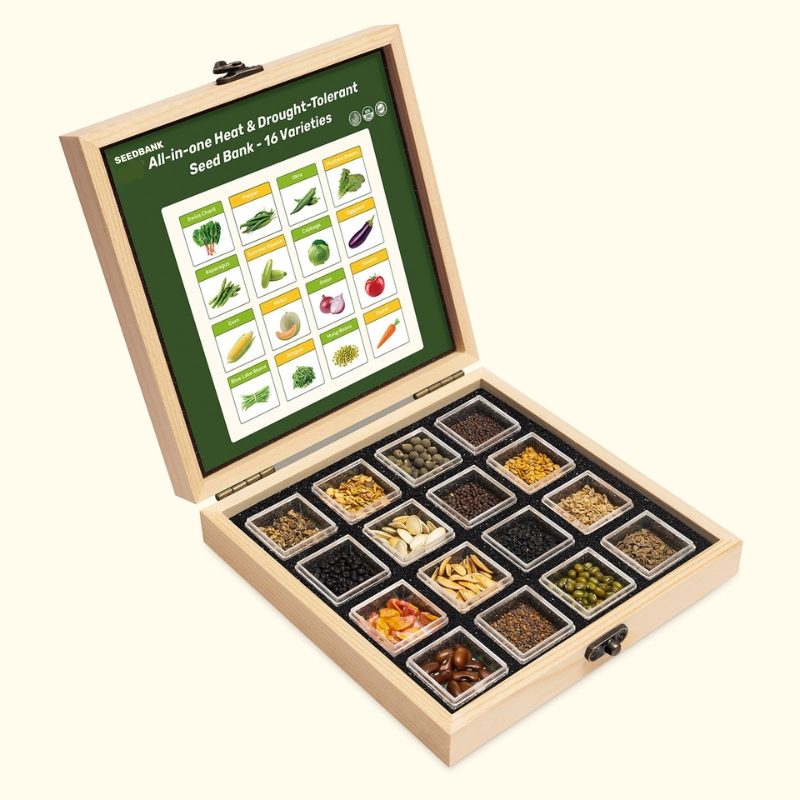 Seedbank All-in-One Heat & Drought-Tolerant Seed Bank - 16 Organic Seed Varieties
