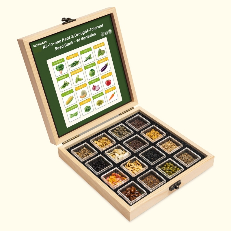 Seedbank All-in-One Heat & Drought-Tolerant Seed Bank - 16 Organic Seed Varieties